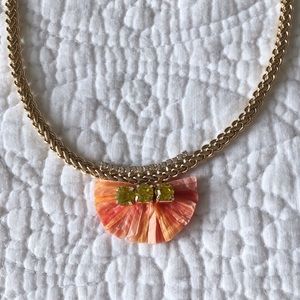 Express Yellow Stone Fringe Necklace